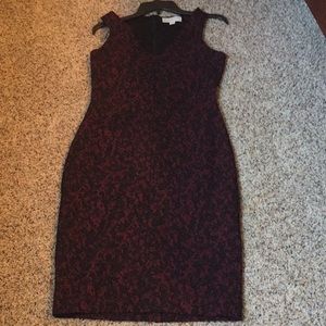Michael Kors Black Red Lace Party Dress 8